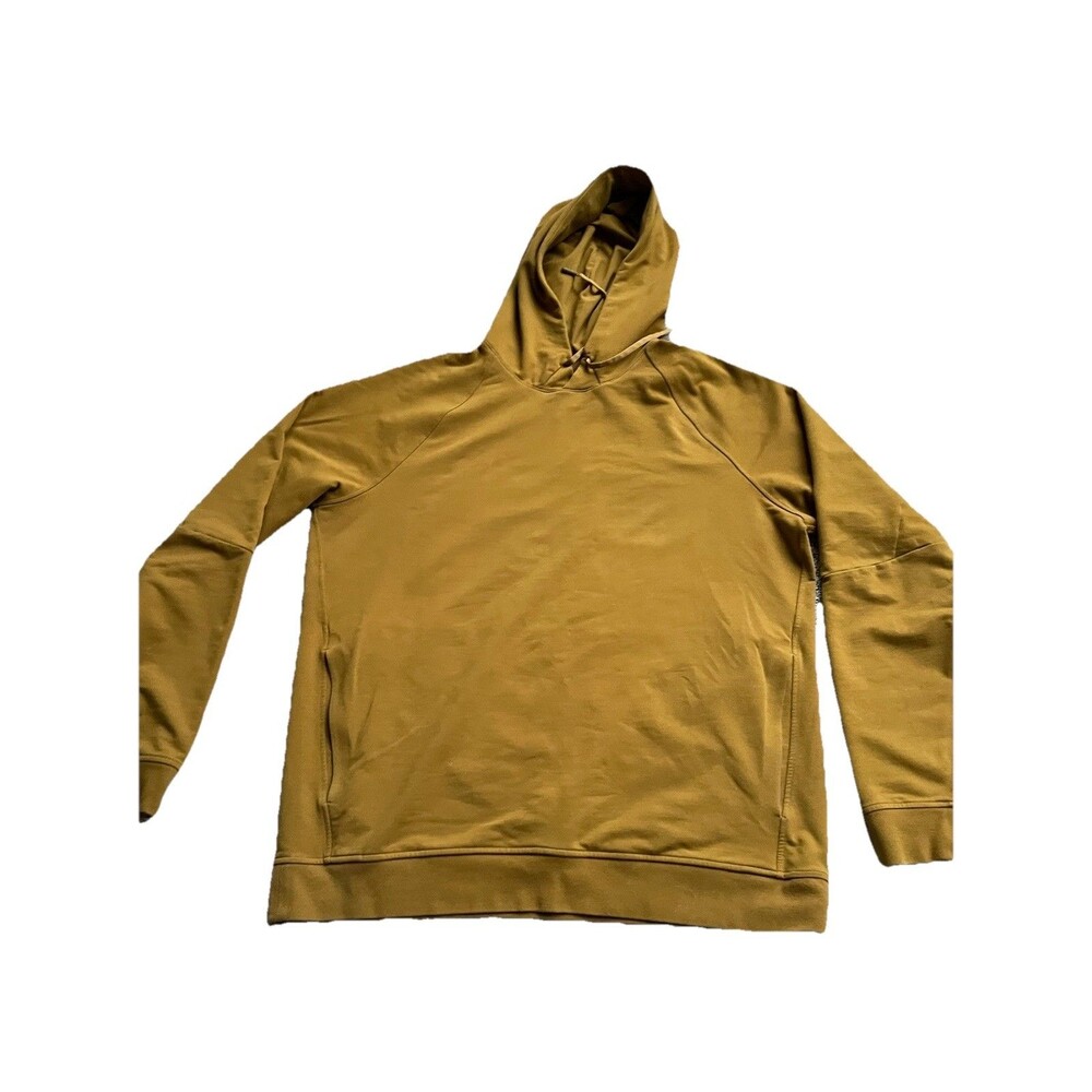 Lululemon City Sweat Gold Spice Kangaroo Pocket Pullover Sweater Hoodie Men XL
